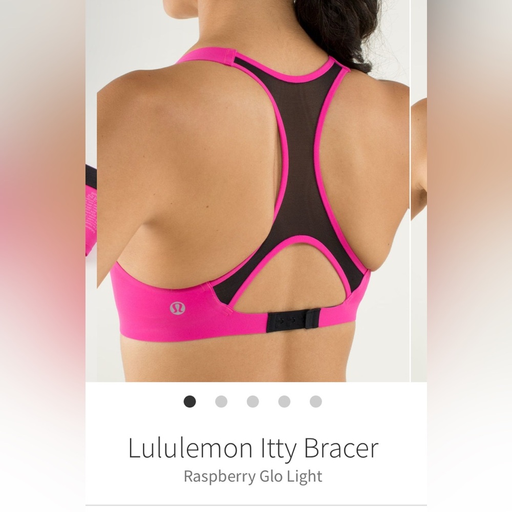 lululemon Itty Bracer pink Sports Bra.